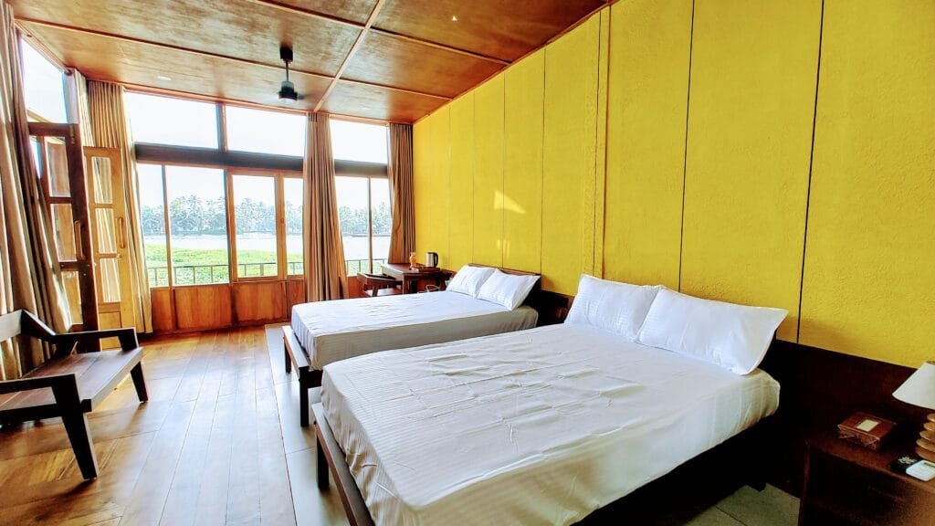 Garden View Cottage with two double beds at Kyna Backwaters, Alleppey